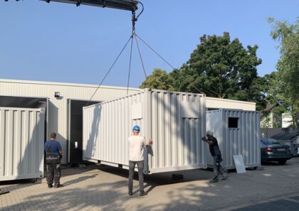 Andocken eines Containers