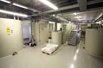Storage containers for the temporary storage of the treated water.