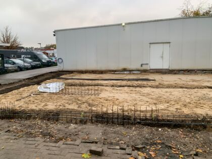 Fundament für Bodenplatte der neuen Halle